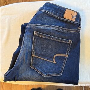 American Eagle Outfitters Women's Dark Blue Jeans